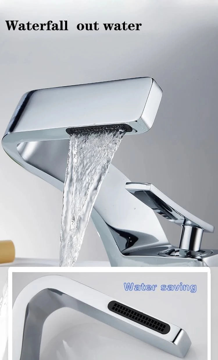 TOLM Brass Black Gold Basin Faucet Bathroom Sink Faucets Hot Cold Water Mixer Crane Deck Mounted Single Handle Hole Bath Kitchen