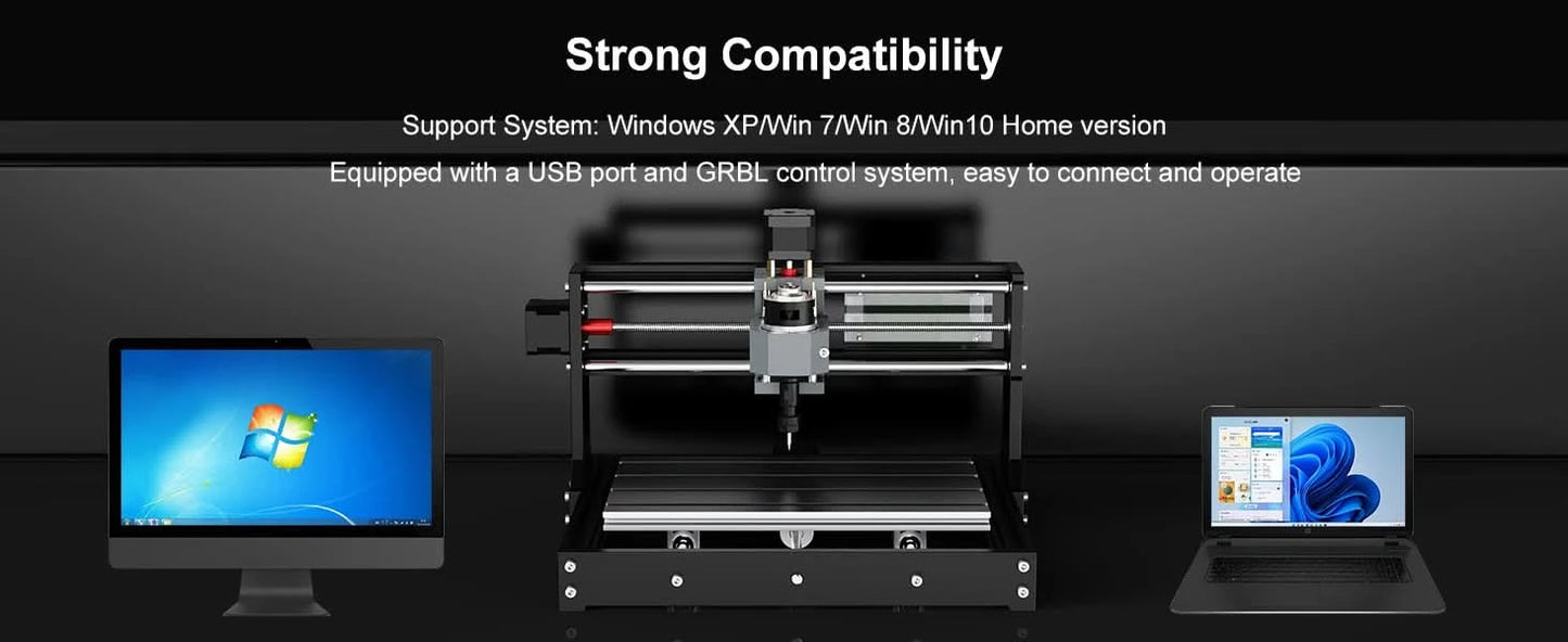 Twotrees TTC3018 CNC Milling Cutter Laser Engraving Machine CNC Router DIY Tool Metal Plastic Acrylic PVC Wood Board GRBL
