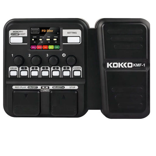 KOKKO KMF-1 Gitarrenpedal Synthesizer-Effekt 18 Amp Models IR 512-Punkt-Sampling Drumcomputer und Loop-Funktion Gitarrenzubehör
