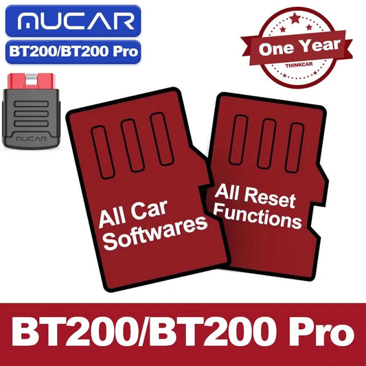 Update/Renew MUCAR BT200/MUCAR BT200 Pro 15 Reset Softwares 1 Year Free 15 Resets Maintenance Function T-code