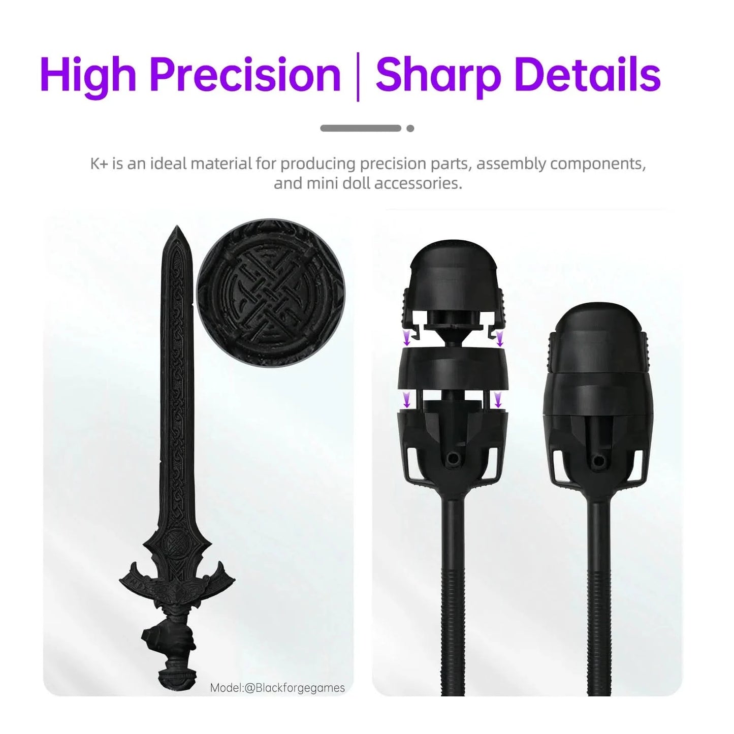 Resione K+ Tough ABS Like 3d Resin Scratch Resistant High Precision UV 405nm For LCD SLA DLP Elegoo  Anycubic 3d Printer