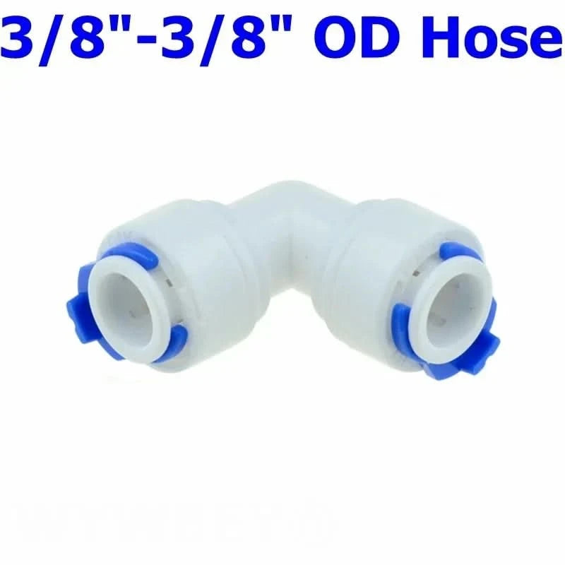 Reverse Osmosis Quick Coupling 1/4 3/8 Hose Connection Tee Y Connector 2 Way Equal Elbow Straight RO Water Plastic Pipe Fitting