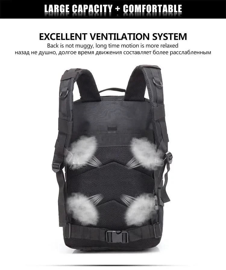 45L Man Tactical Backpacks Traveling Bags Outdoor 3P School Pack EDC Molle Pack For Trekking Hunting Bag camping equipment