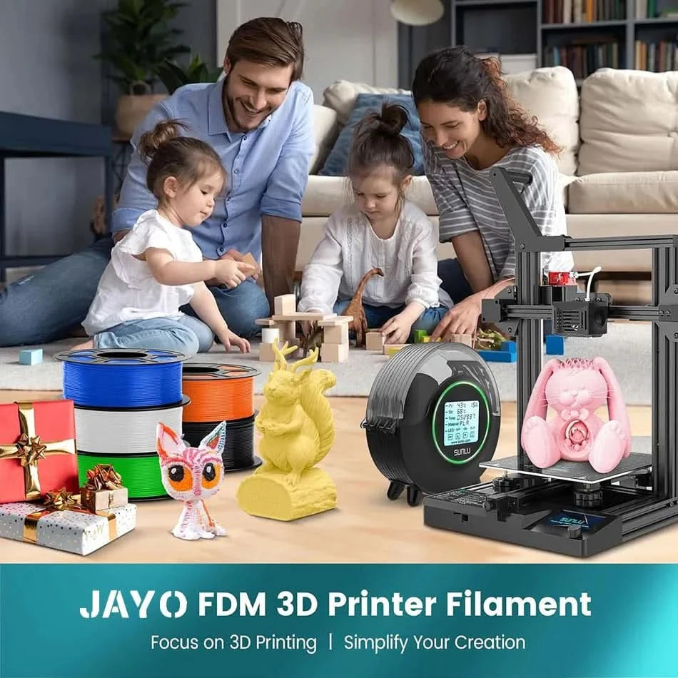 JAYO PLA Filament 1.75MM 5Rolls 3D Printer Filament PLA 100% No Bubble for FDM Coloful 3D Printing Material DIY Gift
