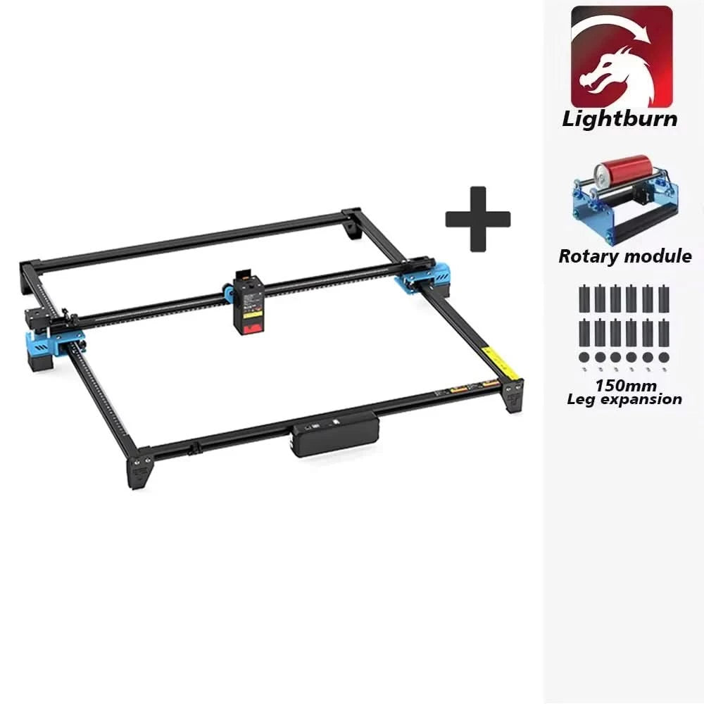 Twotrees TTS-20 Max Metal Laser Engraving Machine 600x600mm Work Area Laser Cutting Machine For Cutting MDF Acrylic Leather Wood