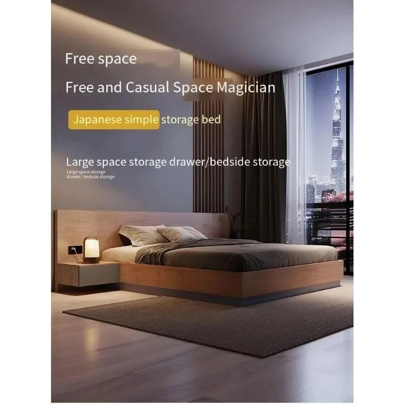 Unique European Double Bed Platform Elegant Pretty Solid Wood Luxury Bed Bases Bedroom Modern Camas Queen Size Furniture Home