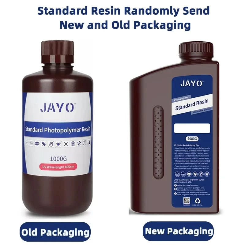 JAYO UV Resin ABS Like/Standard/Plant based/Nylon Like/Water-Wash 1KG 405nm Liquid Rapid UV Curing For LCD 3D Printing Material