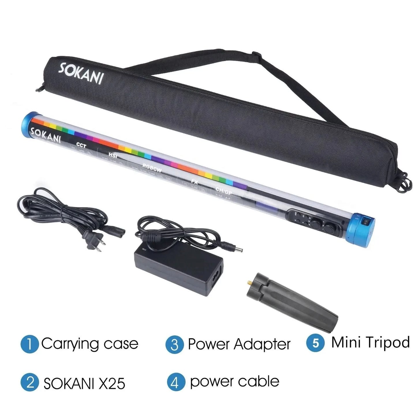 【DO BRASIL】Sokani X25 RGB LED Video Light Handheld Tube Wand Stick  CTT Photography Lighting 3000mAh APP for YouTube Tiktok