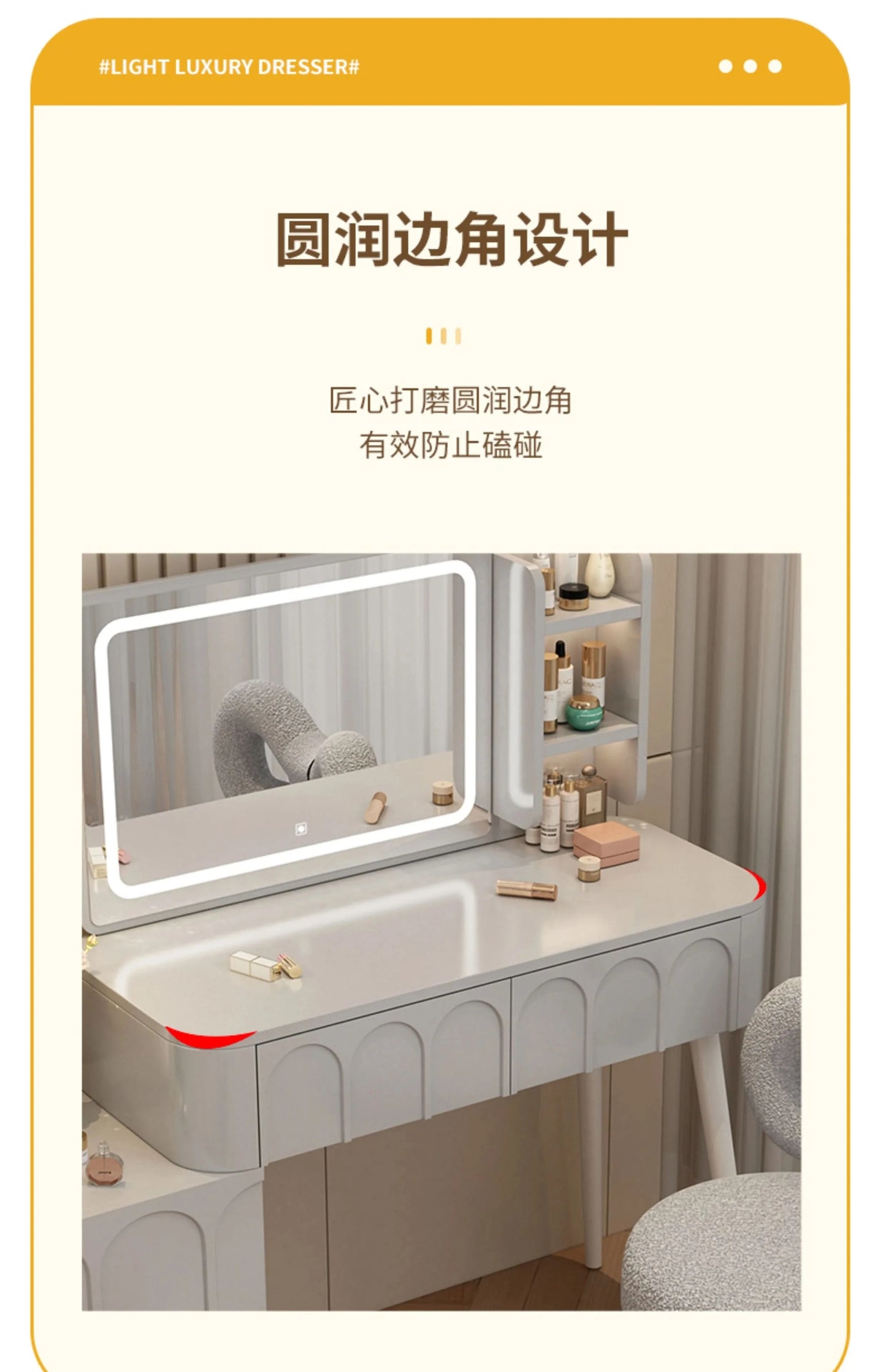 White Home Dressing Table Wood Cute Comfortable Luxury Dressing Table Minimalist Modern Muebles De Dormitorio Room Furnitures