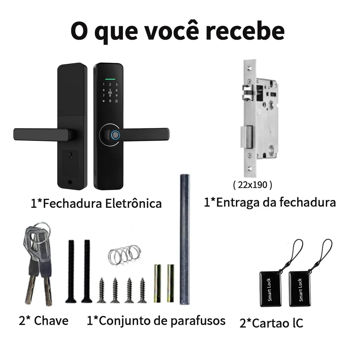 Do Brasil digital electronic lock tuya wifi smart lock biometric digital lock fingerprint lock for home house apartment