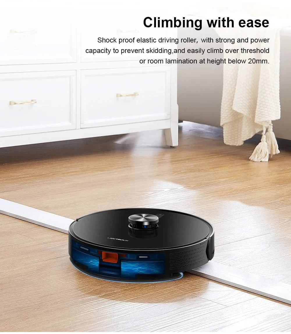 Liectroux/LILIN X6 Robot Vacuum Cleaner,Laser System,6500Pa,Smart Home Appliance,Restricted Area Map,Zone Cleaning for Carpet