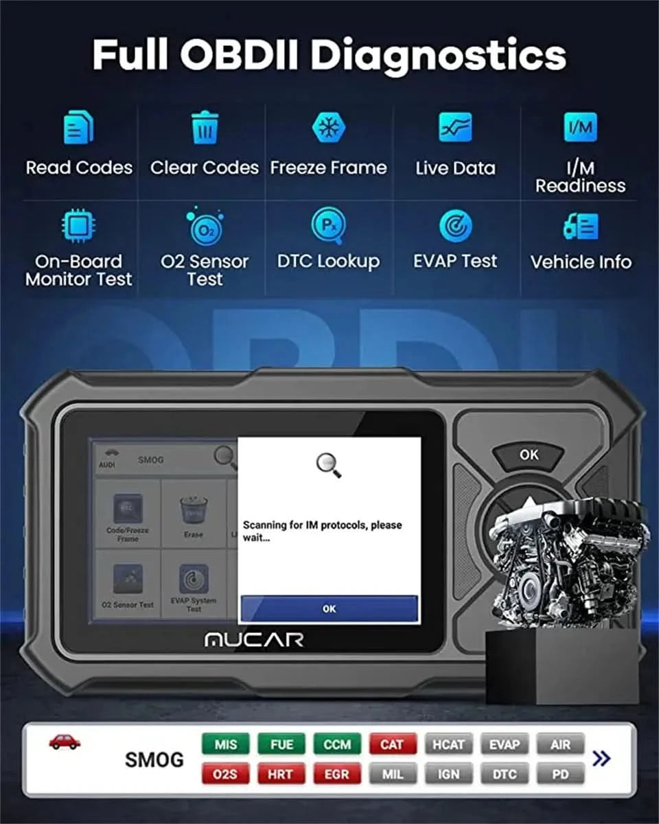 MUCAR CDE900 PRO Diagnostic tools for Auto Obd2 Coder Reader Diagnosis Cars Lifetime Free Update OBD2 Scanner Tools for Mechanic