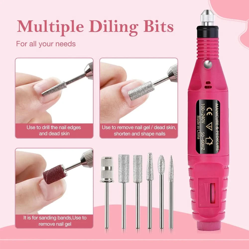 Strong Electric Nail Sander Nail Drill Machine Grinding Equipment Milling Cutter For Manicure Pedicure Polishing Tools