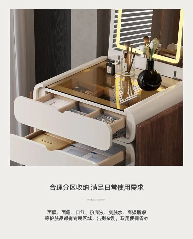 Dressing Table Bedroom Minimalist Design New Mini Bedside Table Storage Elegant Stylish Coiffeuse Maquillage Meuble Furniture
