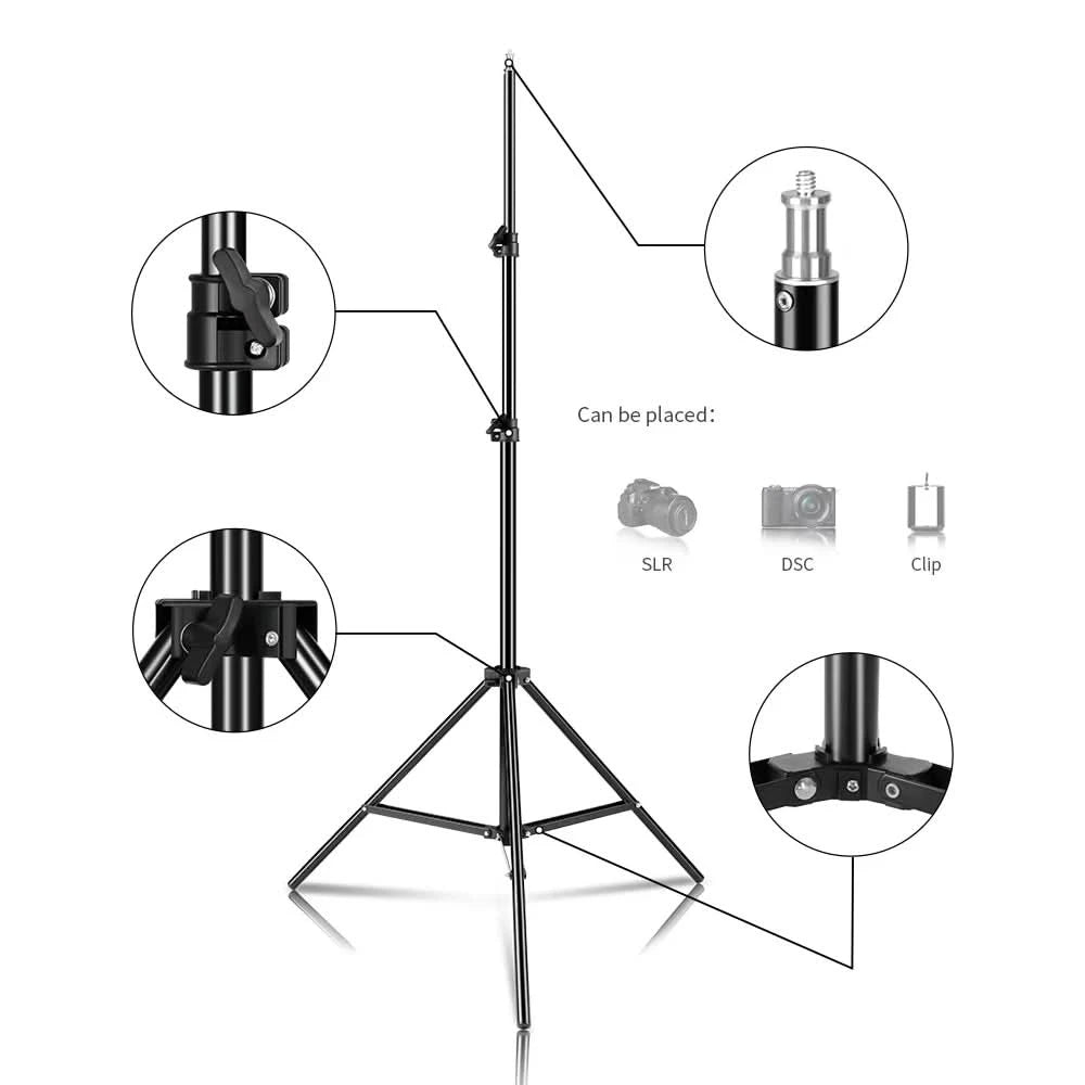 SH 115/135W LED COB Video Light Photography Lamp With Tripod Softbox Remote Control Video Light For Skit Video Photography