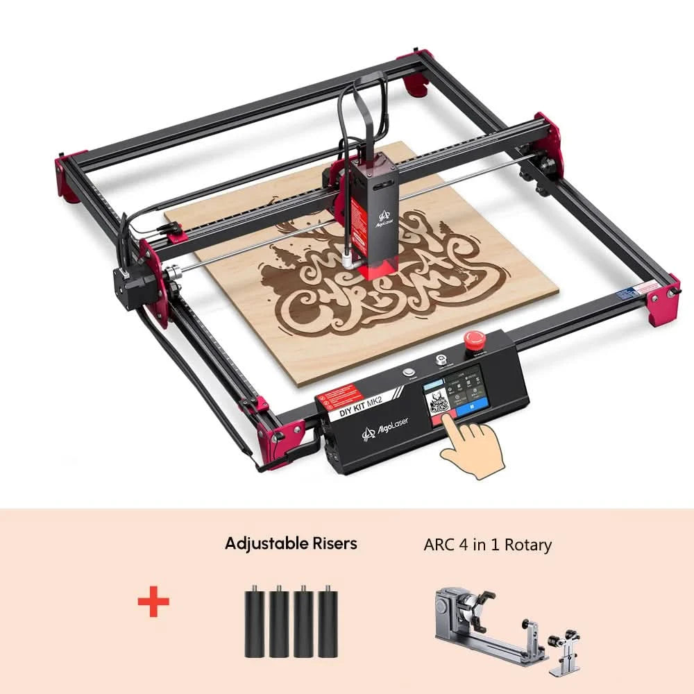AlgoLaser DIY KIT MK2 10W for New Beginner Wood Engraving Mini Machine for DIY Crafting Glass Leather Engraving Area 400X435MM