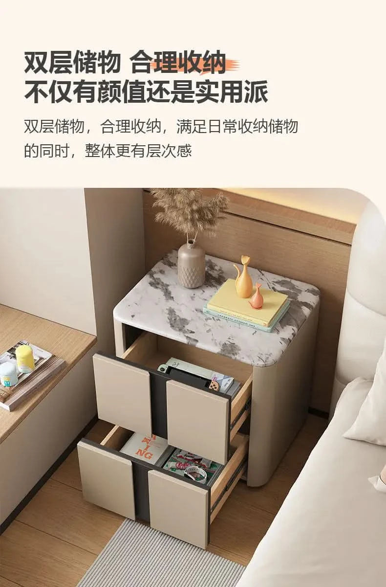 Corner Luxury Bed Table Organizer Accessories Modern Adult Bedside Table Bedroom Essentials Muebles Para Hogar Room Furnitures