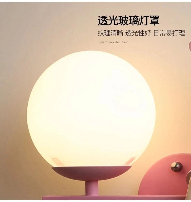 Children's Room Bedside Wall Lamp Girl Boy Wall Art Sconce Creative Cartoon Eye Protection Led Home Decoration Salon Home