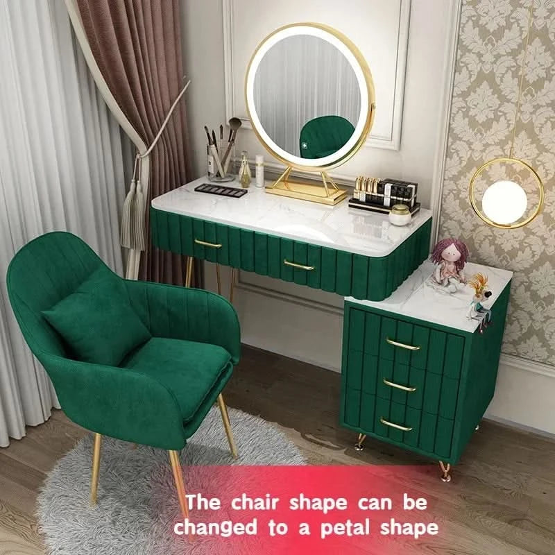 Modern Drawers Dressing Table Makeup Mirror Service Girl Pink Computer Vanity Table Living Room Vestidores Postmodern Furniture