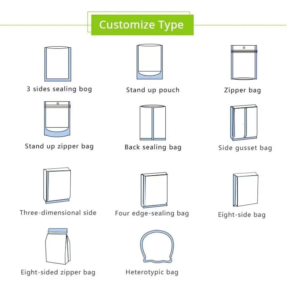 Aluminum Foil Mylar Bag, Small Heat Seal, Individual Coffee Powder Sampling Packaging, Vacuum Pouch, 200 Pcs