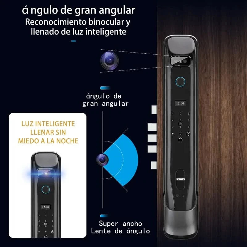 XSDTS Wifi facial Electronic lock biometrics Fingerprint Smart Door Lock Password 3D face recognition Camera Electronic Lock