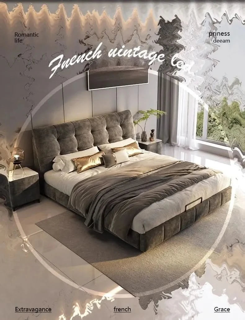 Bedsroom Fancy Beds Minimalist Modern Frame Luxury Beds Nightstands Unique Muebles Para El Hogar Home Furniture Accessories
