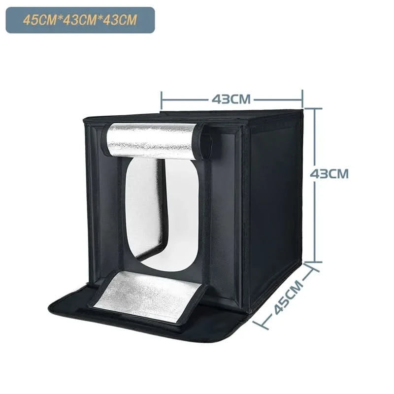 Photo Light Studio Soft Boxes Portable Foldable Dimmable Photography Table Shooting Tents Kit With 3Pcs Background Board
