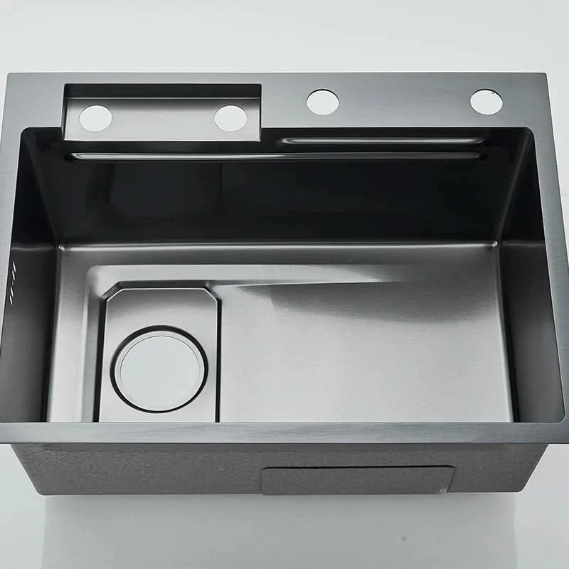 304 Stainless Steel Waterfall Kitchen Sink Sink Large Single basin With Large Single Slot Sink Above Counter With Cup Disher