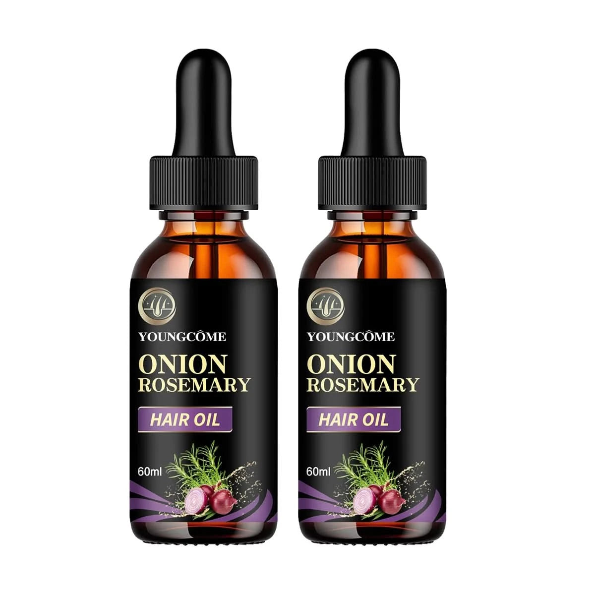 Hair Care Essential Oil Onion Rosemary Peppermint Fortified Oil Nourishing Split Dry Organic Hair Care Improving Hair Quality