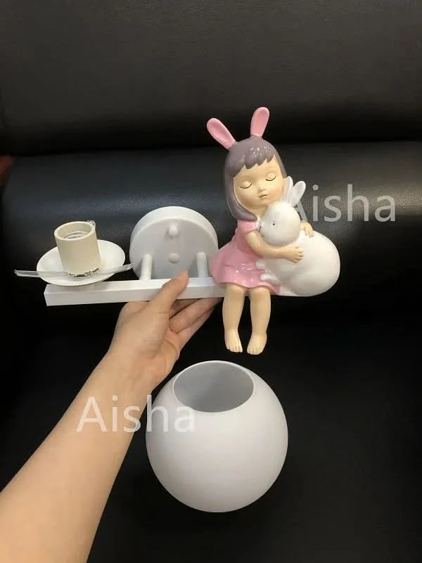 Children's Room Bedside Wall Lamp Girl Boy Wall Art Sconce Creative Cartoon Eye Protection Led Home Decoration Salon Home