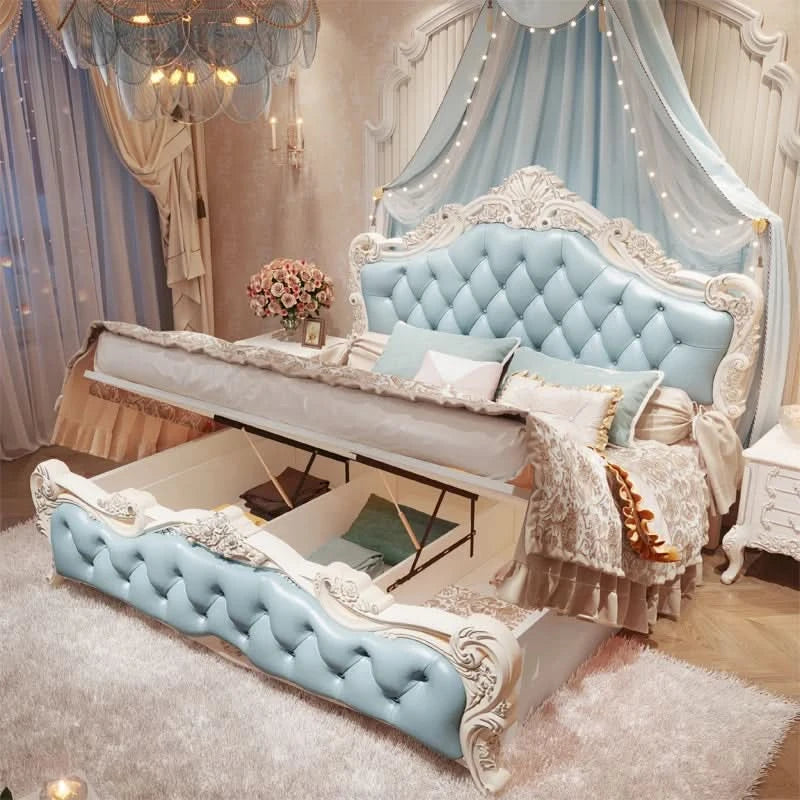 Large Girls Bedrooms Double Bed Board Box Young 
Luxury Household Double Bed Storage Modern Camas De Dormitorio Furniture Home