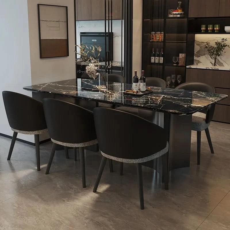 Marble Kitchen Dining Table Wall Lounge Designer Restaurant Modern Dining Table Luxury Study Mesas De Comedor Kitchen Furniture