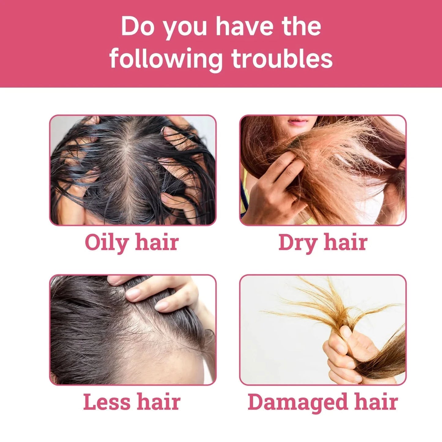 Hair Care Essential Oil Nourishes Frizzy Hair, Thickens The Tail of The Hair, and Freshens The Hair with A Light Fragrance