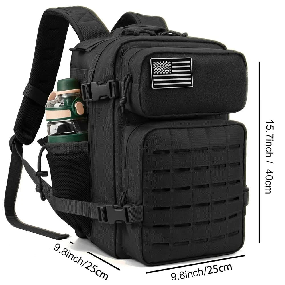 25L Tactical Backpack Outdoor Bag Fitness Backpack MOLLE Backpack Women's/Men's Hiking Survival Backpack Men's Dual Cup Holder