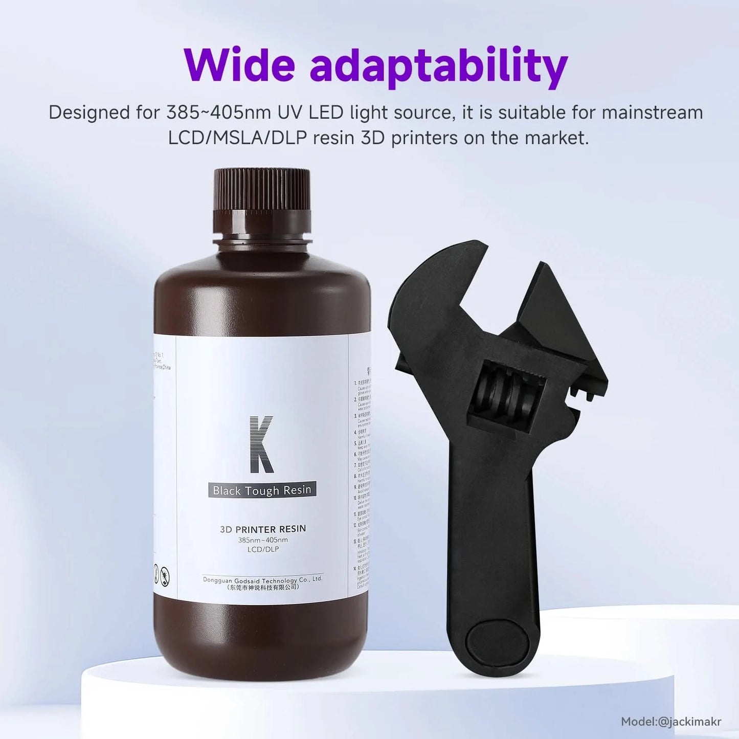 Resione K+ Tough ABS Like 3d Resin Scratch Resistant High Precision UV 405nm For LCD SLA DLP Elegoo  Anycubic 3d Printer