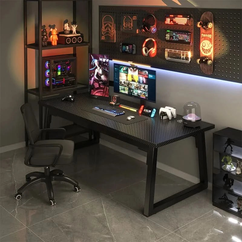 Gaming Desk, Carbon Fiber Computer Desk, Office Home Games, Desktop Desk