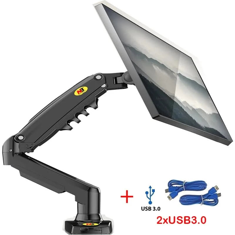 F80 Gas Spring 17-30 inch Desktop LED LCD Monitor Mount Holder Arm Ergonomic Gas Strut Flexi Mount Load 2~9kgs