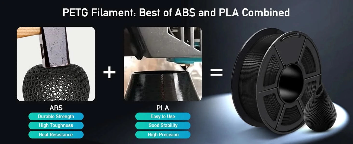 SUNLU 10KG 3D Filament PLA/PLA PLUS/PETG/Easy ABS Filamnet 1.75mm 10Roll 1KG Neatly Wound 3D Printer Filament for 3D Printer