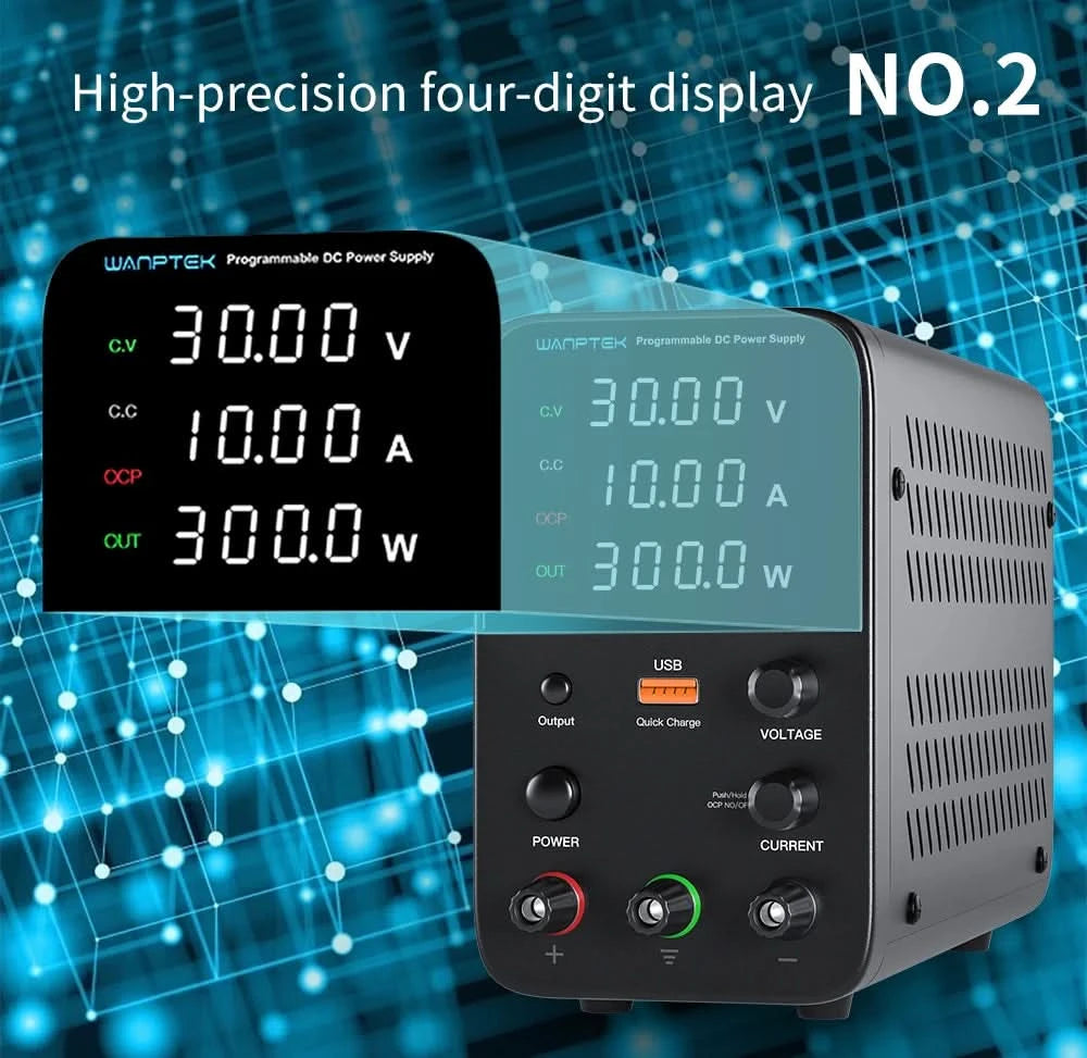 Wanptek Adjustable DC power supply 30V 10A 60V 5A Lab Bench Power Source Stabilized Power Supply Voltage Regulator Switch 220V
