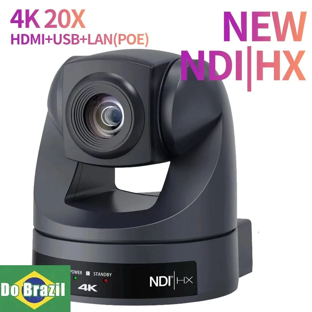 Runpu 4K30fps 20X Optical Zoom AI-Tracking Ptz NDI Camera HDMI LAN POE Live Streaming Broadcast Video Conference System Camera