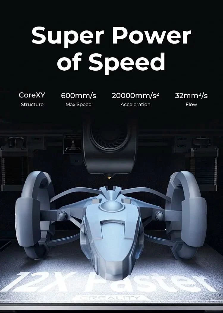 Creality k1/K1MAX /K1C 3D Printer Max. 32MM³/S Flow Hotend  Printing Speed 600MM /S Dual-gear Direct Drive Extruder