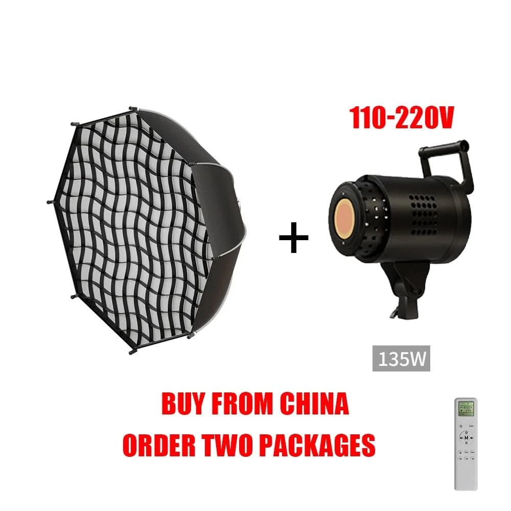 135W Fotografie LED Videoleuchte Tageslichtausgeglichene Sonnenlampe für Portraitblitz Studiozubehör Youtube Live