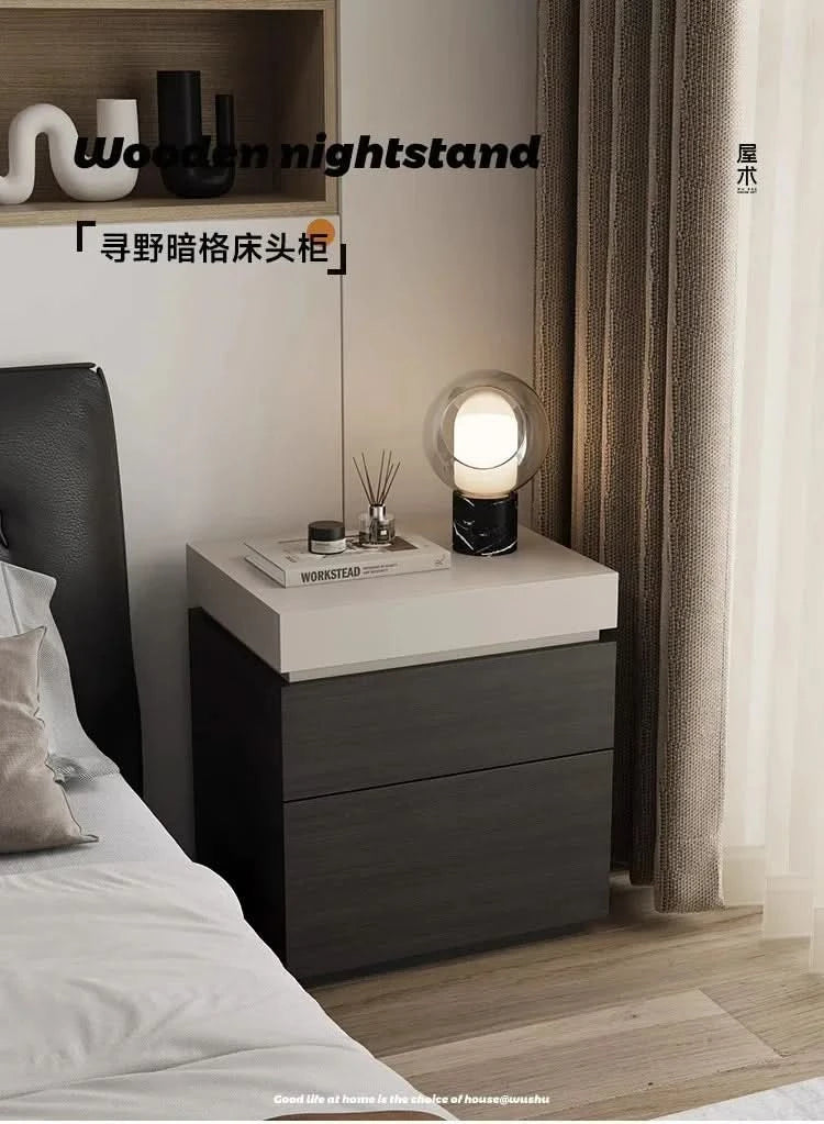 solid wood bedside cabinet multi-functional hidden compartment bedside hidden storage cabinet bedroom locker