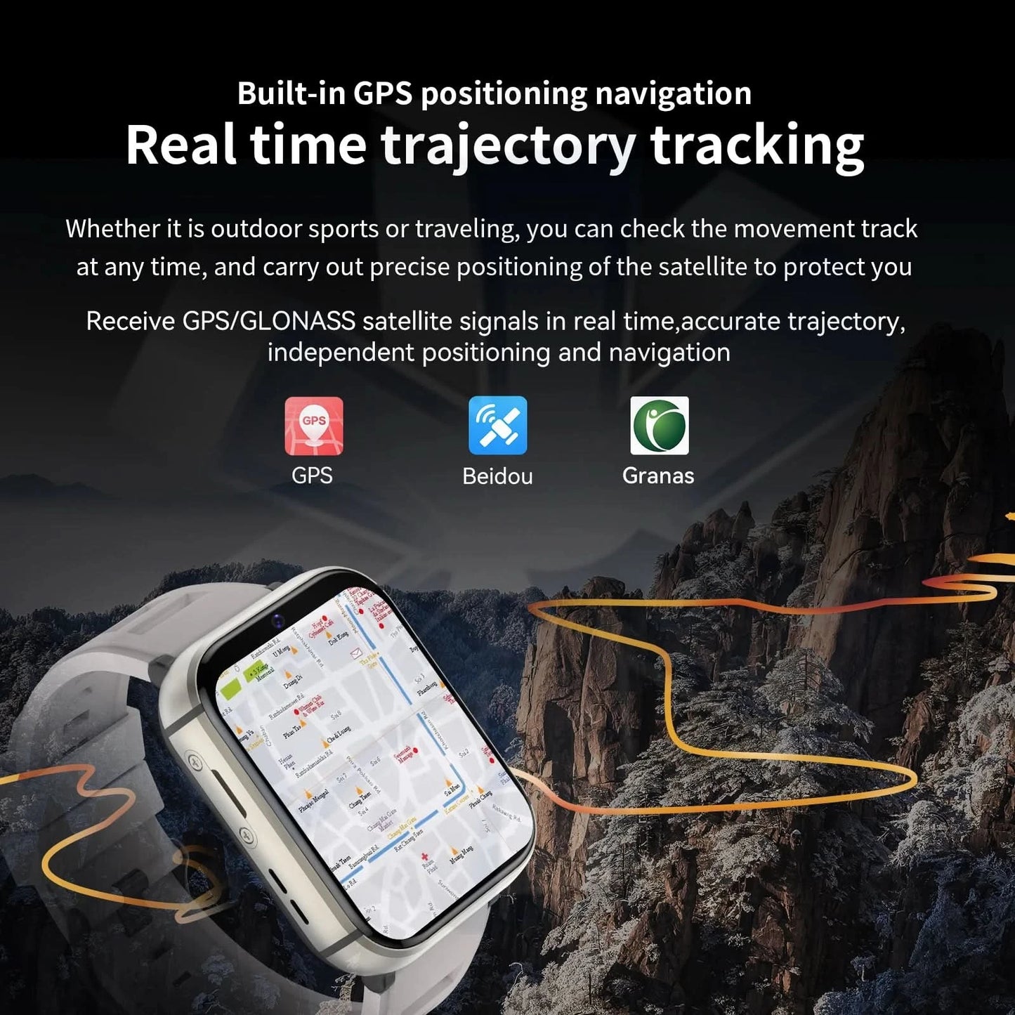 Q668 4G Smartwatch 2025 Watches 1.99 Inch Men Gift With SIM Wifi Android IOS Waterproof Outdoor GPS Smartwatch   For Xiaomi