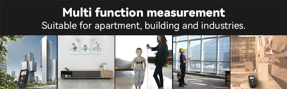 MILESEEY Laser Distance Meter X5 40M 60M 80M 100M High Precision Laser Tape Measure,Multiple Measurement Electronic Ruler