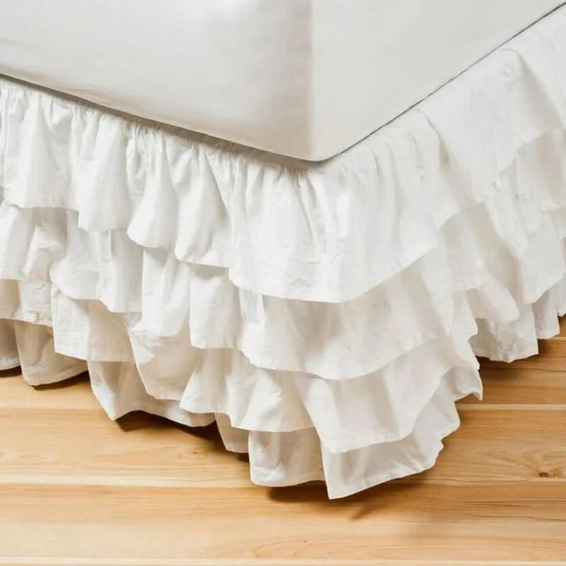 4-story Ruffle bed skirt surrounding elastic bedspread no surface family hotel double bed / full bed / king bed / king bed