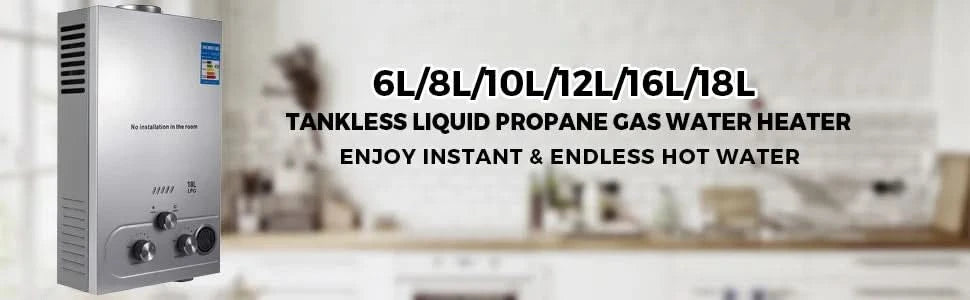 Sihao 6L 8L10L 12L 16L18L LPG Hot Water Heater Instant Continuous Gas Boiler Butane Propane Gas Boiler Heater for Camping Outdoo