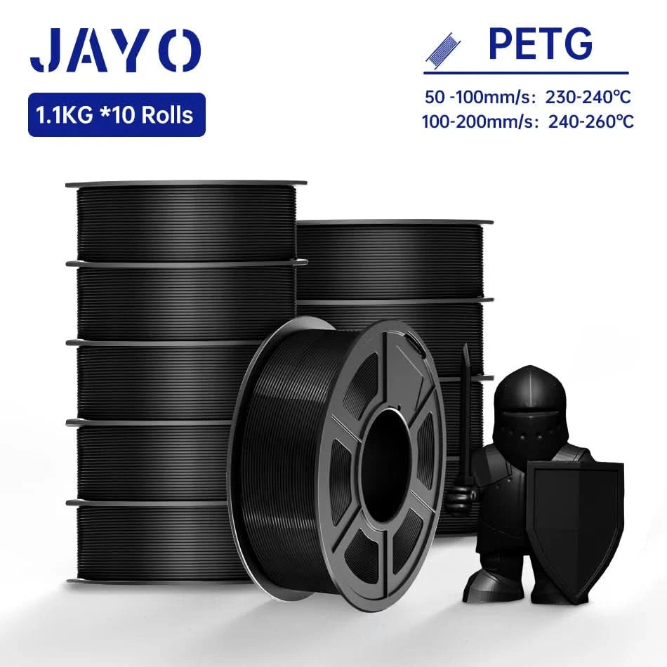 JAYO PLA / ABS / PETG / Silk / ASA /TPU /PLA+ Filament 10 Rolls 3D Printer Filament 1.75MM 0.65/1/1.1KG Neatly Wound 3D Filament