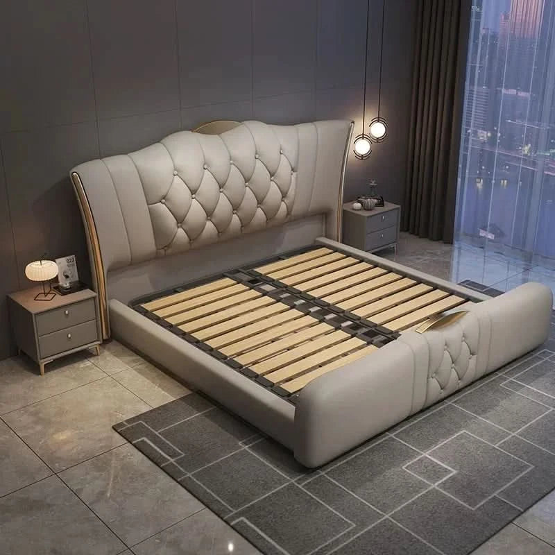 Bedgeraamte & Frames Bedframes Queen Size With Mattress Bed 180x200cm King Size Single Bed Base Modern Bedroom Set Furniture