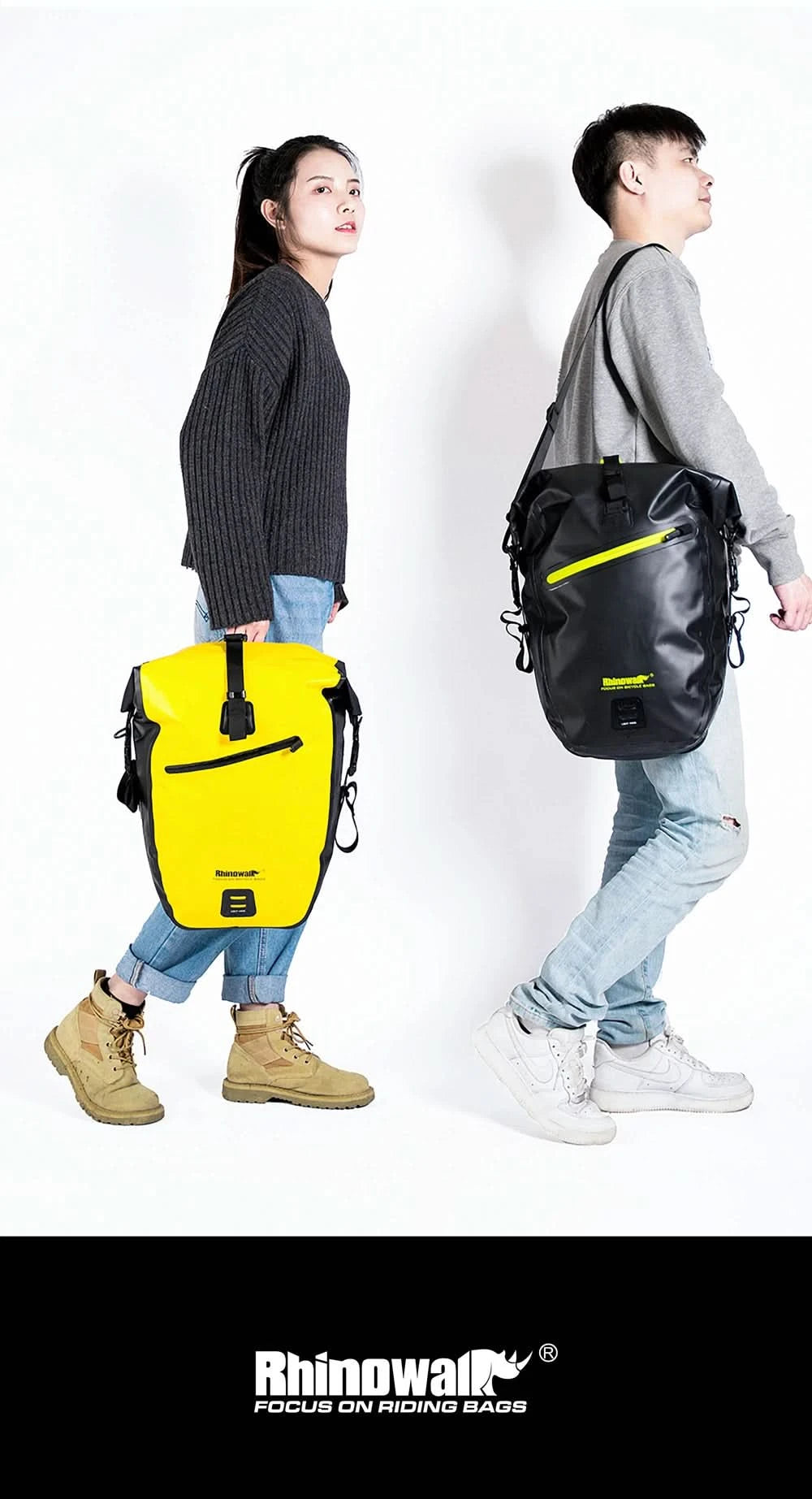 Rhinowalk Waterproof Bike Bag 20L/27L Travel Cycling Bag Basket Bicycle Rear Rack Tail Seat Trunk Bags bicycle bags & panniers
